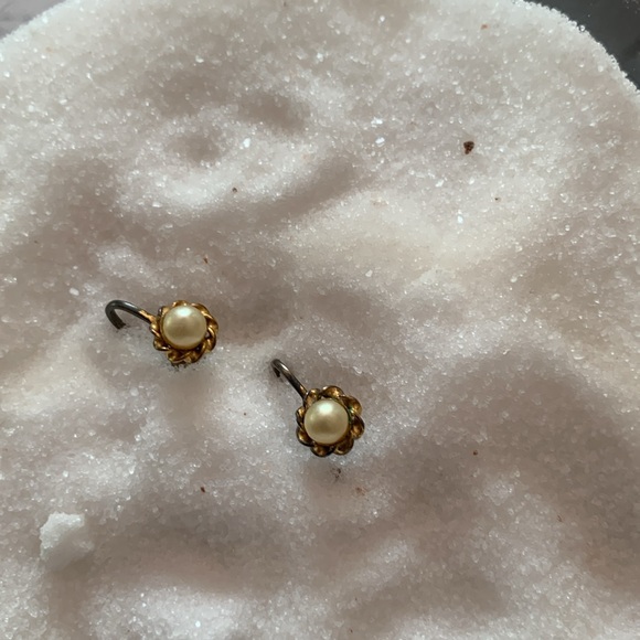 Vintage 1950 pearl earrings 1 set is real pearl - Picture 14 of 15